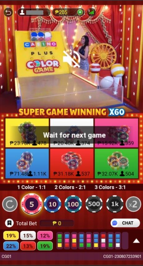 Color Game room In Live Casino