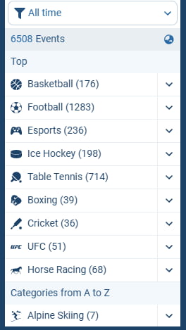 Sports betting is 1xbet's strong point
