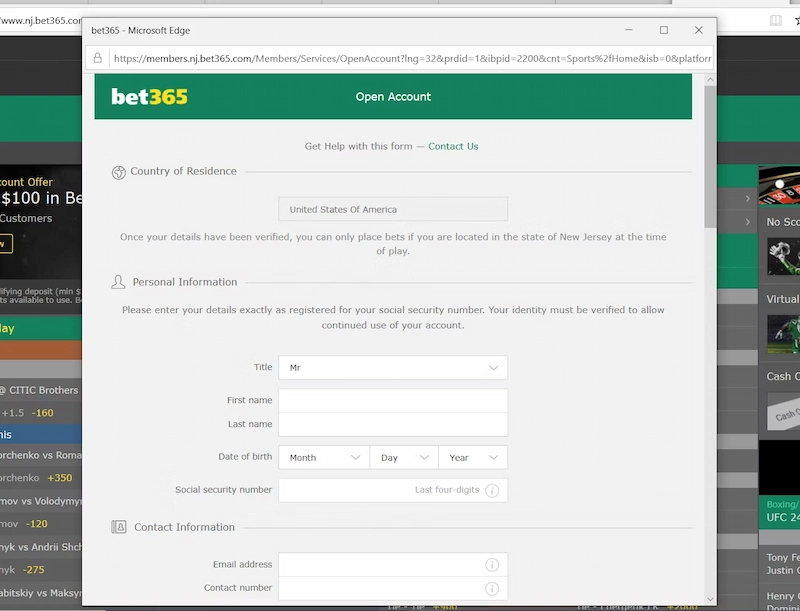 Register a Bet365 On a Computer