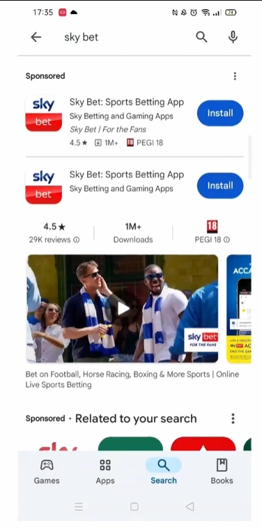 Download the Sky Bet app