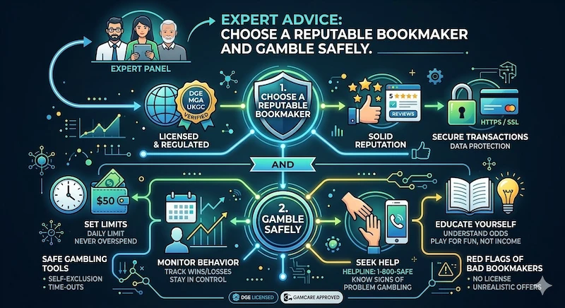 Expert advice: Choose a reputable bookmaker and gamble safely